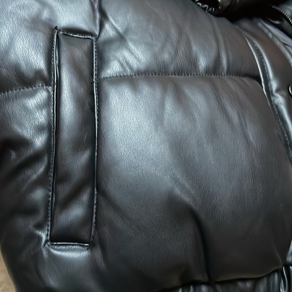 CISONO Los Angeles Faux Leather Black Medium warm windbreaker - Picture 6 of 13